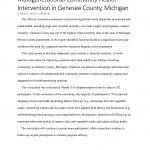 Public Health Review - Genesee County Nutrition Program